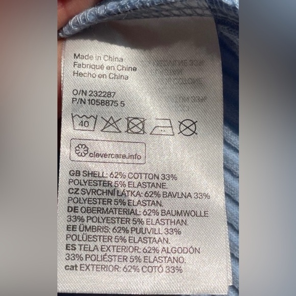 H&M Women’s Light Blue Ruffle Sleeves Robbed Croptop XS - Picture 7 of 7